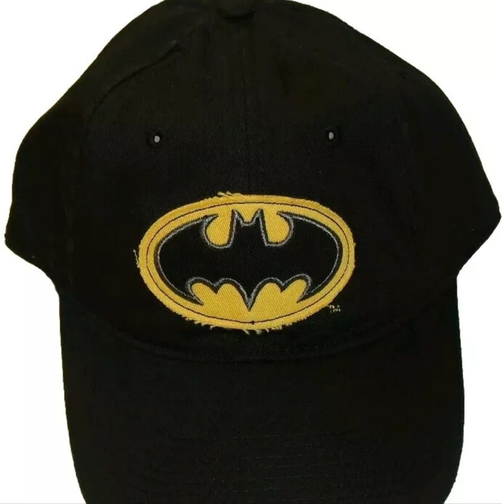 Batman Mens Adjustable Black Strapback hat Movie Television Dc Comics New